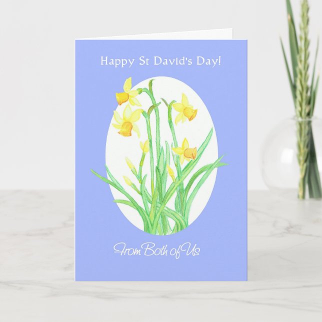 Carte de jonquilles Saint-David, de nous deux (Devant)