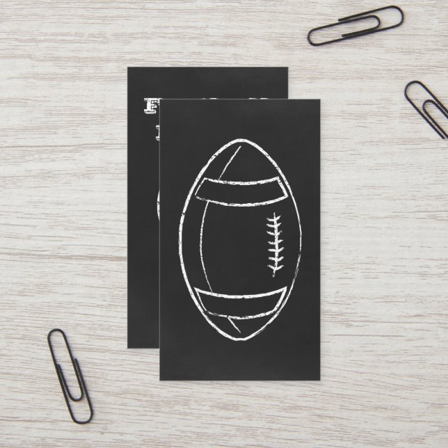 carte de joueur de football à craie (Devant/Arrière en situation)