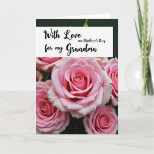 Carte de jour affectueuse aux roses roses