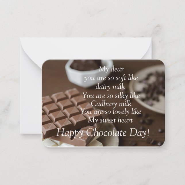 Carte de jour au chocolat (Devant)