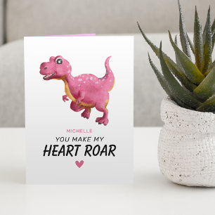 Carte de jour Cute Dinosaur Valentines