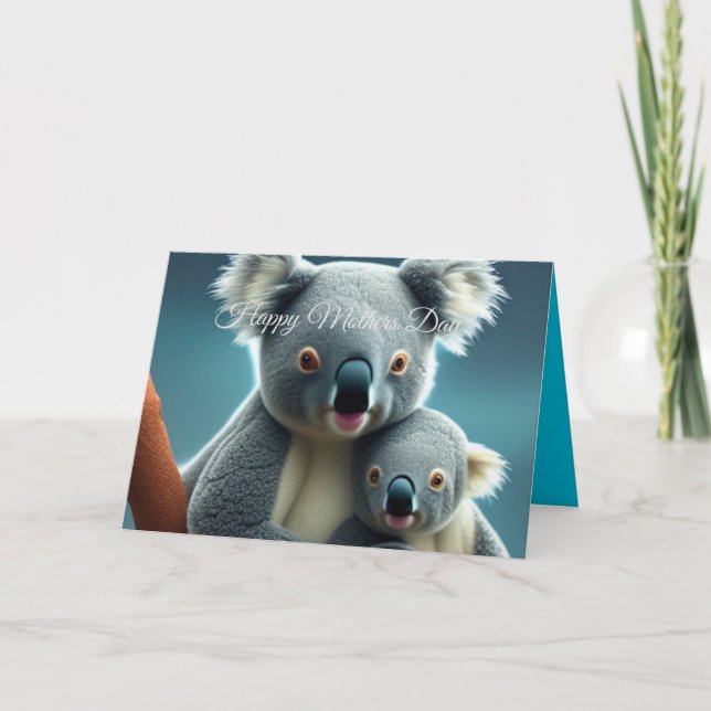 Carte de jour Cute Koala et Baby Mothers (Devant)