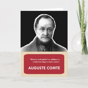 Carte de jour d'Auguste Comte Anti-Valentine