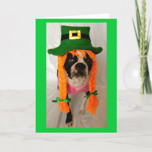 Carte de jour de Boston Terrier St Patrick
