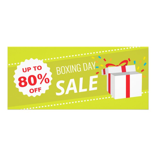 Carte de jour de boxe verte avec bon cadeau exclus (Devant)