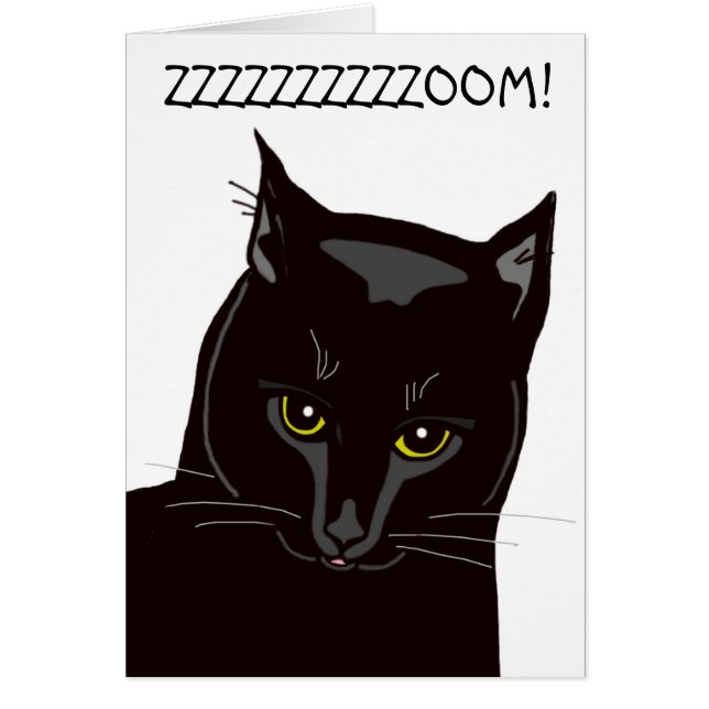 Carte de jour de chat noir Gotcha (Devant)