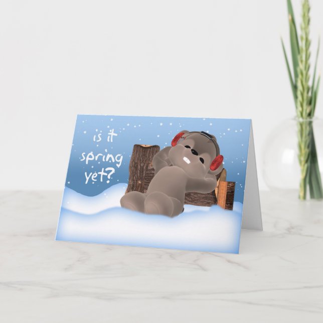 Carte De Jour De La Marmotte - Est-Ce Le Printemps (Devant)