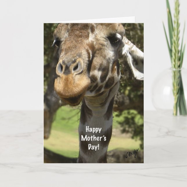 carte de jour de la mère de girafe (Devant)