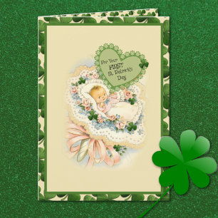 Carte de jour de la première St. Patrick pour bébé