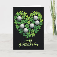 Carte de jour de la Saint-Patrick Cœur de Trèfle d