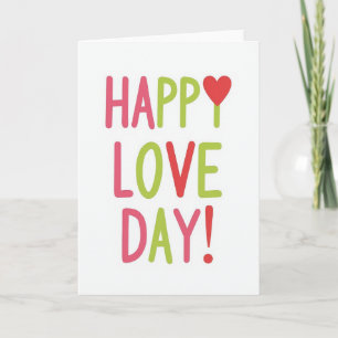 Carte de Jour de l'Amour Joyeuse et Colorée