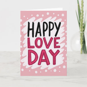Carte de jour de l'amour simple et heureuse