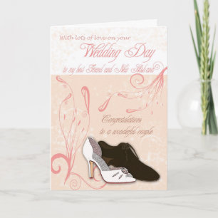 Carte de jour de mariage avec amour