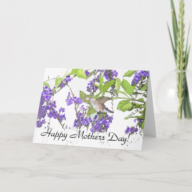 Carte de jour de mères de colibri (Devant)