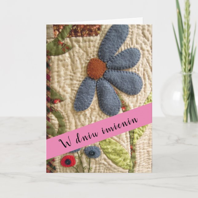 Carte de jour de nom polonais imieniny carte de vo (Devant)