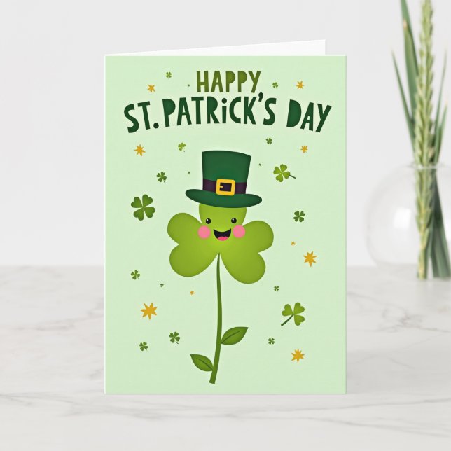 Carte de Jour de Shamrock Stars (Devant)