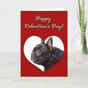 Carte de jour de Valentines de bouledogue français