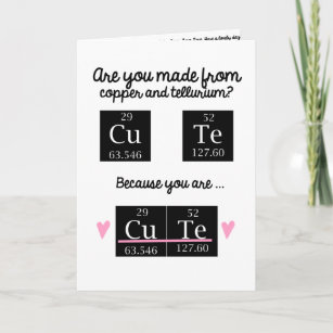Carte de jour de Valentines de chimie