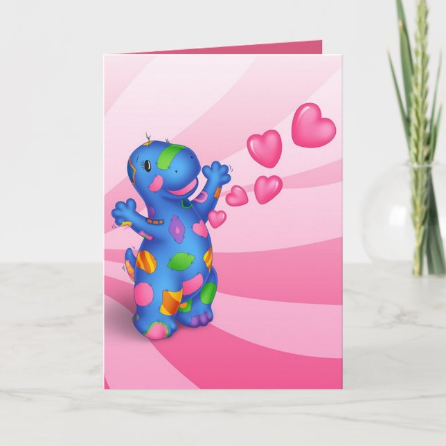 Carte de jour de Valentines de Dino-Buddies™ - (Devant)