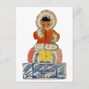 CARTE DE JOUR DE vintage VALENTINE