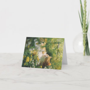 Carte de jour des mères florales de chat personnal