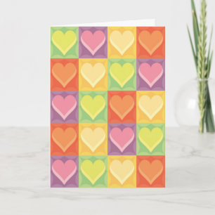 Carte de jour des mères Patchwork Hearts