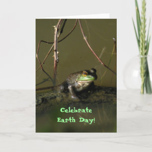 Carte de Jour des terres Funny Frog