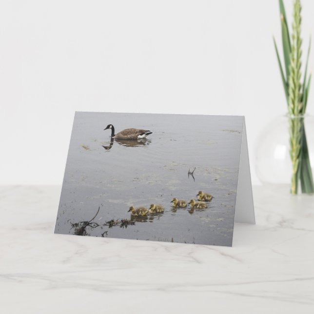 Carte de jour d'oie de mère et de mère d'oisons (Devant)