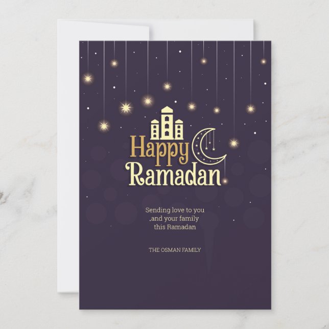 Carte de jour férié du Ramadan (Devant)