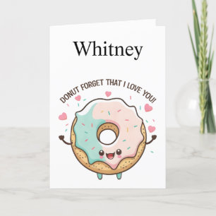Carte de jour Funny Donut Valentines