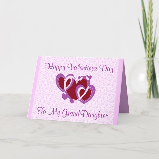CARTE DE JOUR GRAND-FILLE VALENTINES (Devant)
