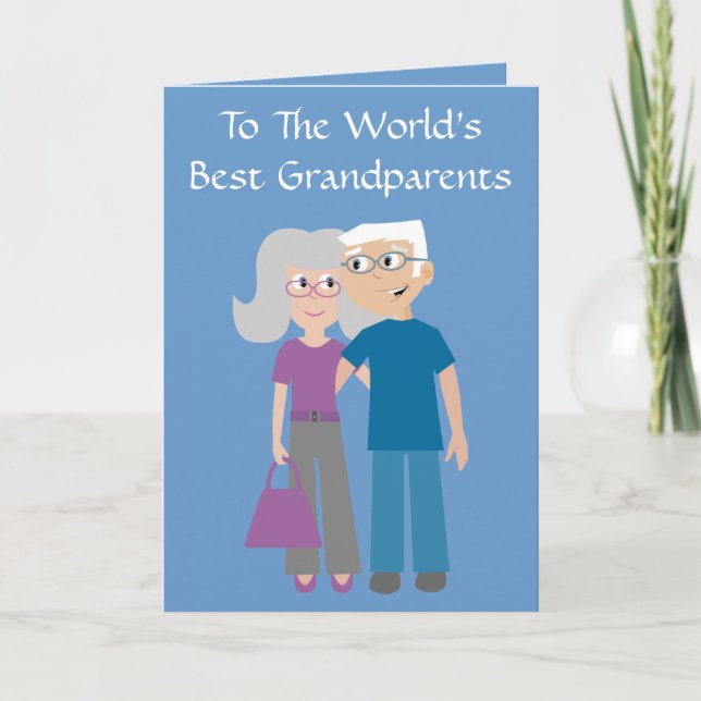 Carte de jour grand-parents de personnages de cari (Devant)