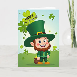 Carte de jour heureux de lutin