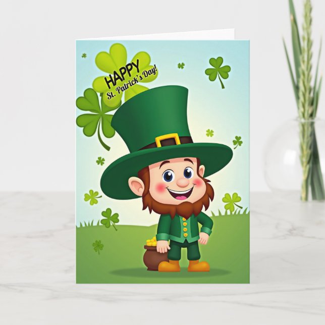 Carte de jour heureux de lutin (Devant)