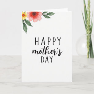 Carte de jour heureux rose et jaune