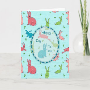 Carte de jour Hoppy pour enfants Bunny