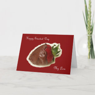 Carte de jour la plus sucrée Chocolat fraise