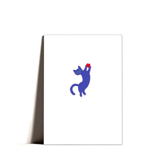 Carte de jour minimal Funny Cat Valentines (Créateur téléchargé)