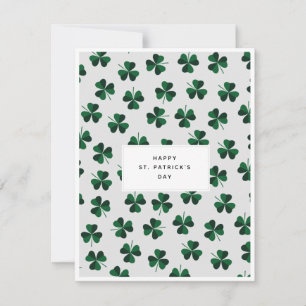 Carte de jour minimaliste Motif St. Patrick