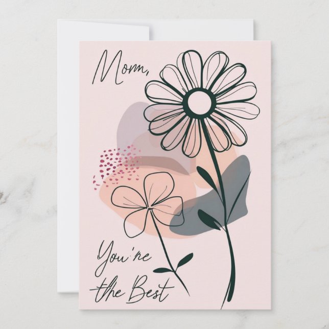 Carte de jour Pink Pastel Floral Mothers (Devant)