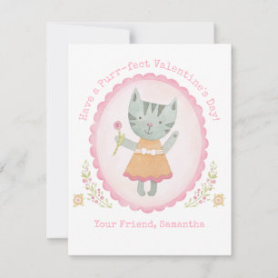 Carte de jour pour les valentines de chats mignons