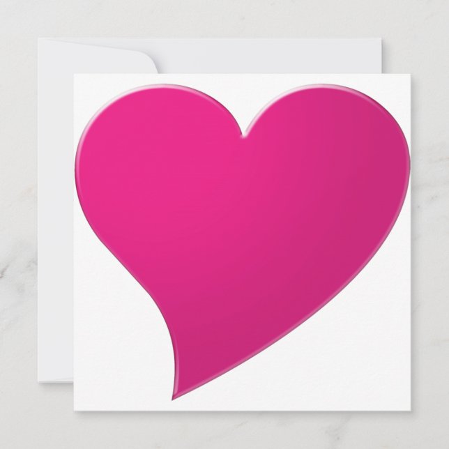Carte de jour Saint Valentin rose chaud (Devant)