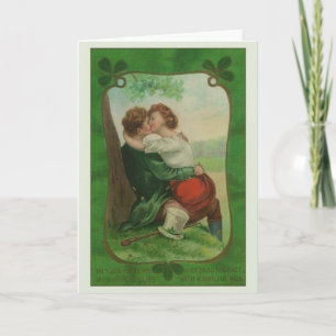 Carte de jour St. Patrick de vintage Irish Romance