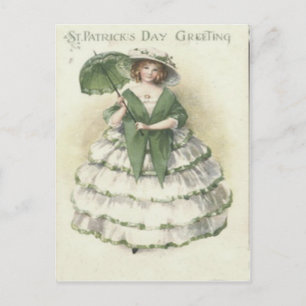 Carte de jour St Patrick pour femme victorienne vi