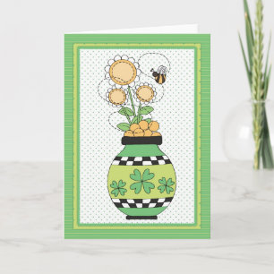 Carte de jour St. Patrick pour fleur irlandaise