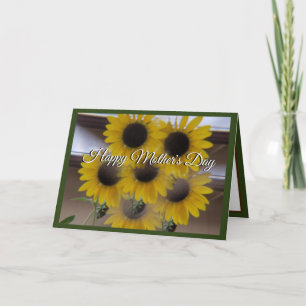 Carte de jour Sunflower Kaleidoscope Green Mothers