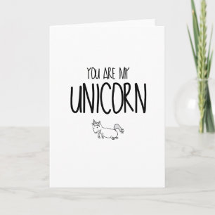 Carte de jour Unicorn Valentines