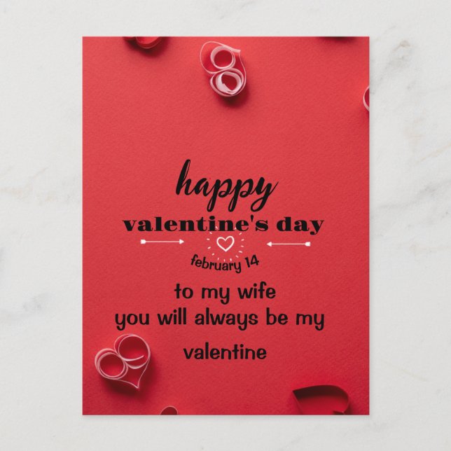Carte de jour Valentines (Devant)