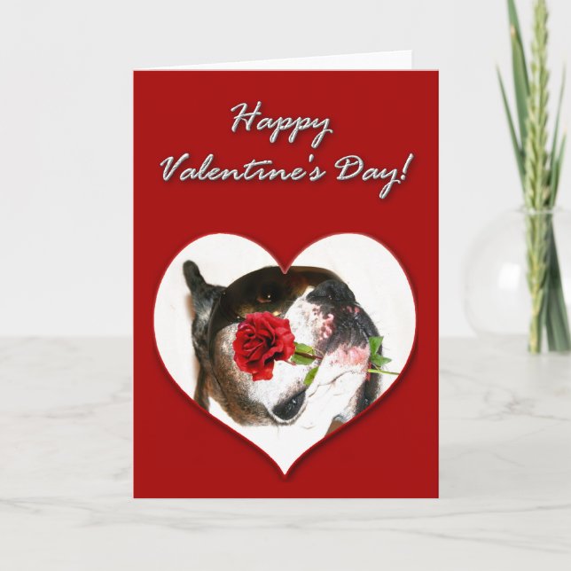 Carte de jour Valentines pour chien de boxe (Devant)