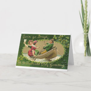 Carte de jour victorienne Erin Go Bragh St. Patric